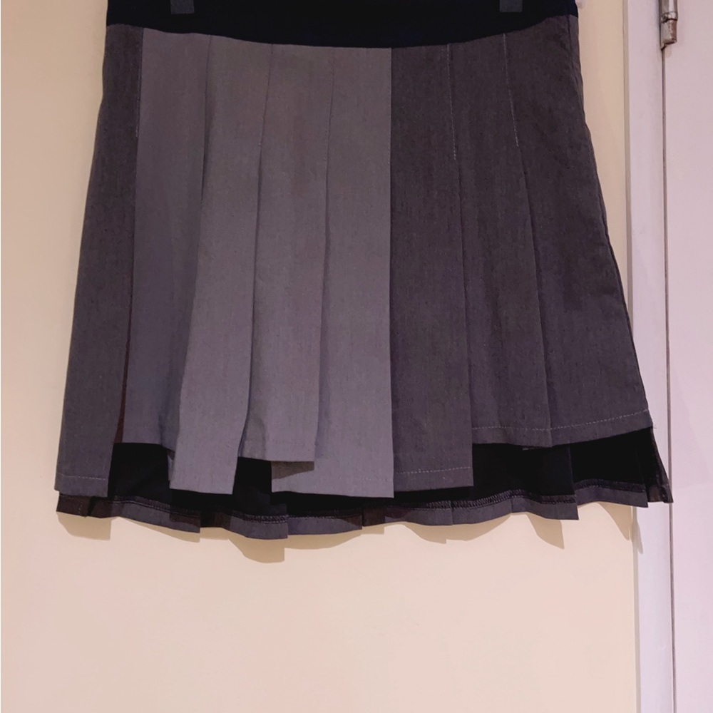 pleated cotton skirt